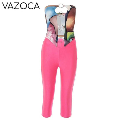 Metal Rings Pants Set
