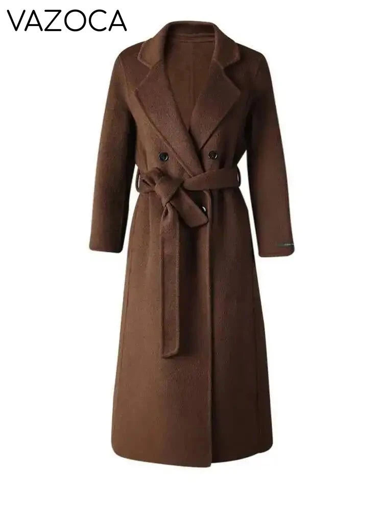 Brown Belted Trench Coat