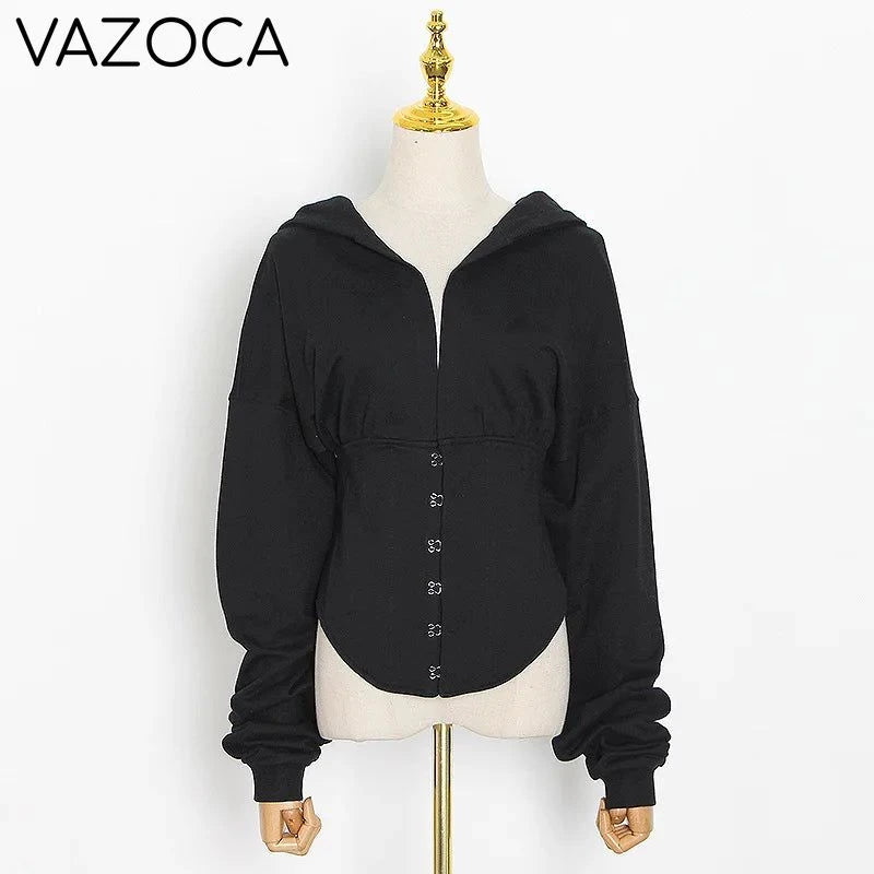 Hoodie Bandage Corset Jacket