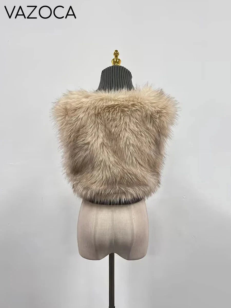 Fur Luxurious Crop Vest