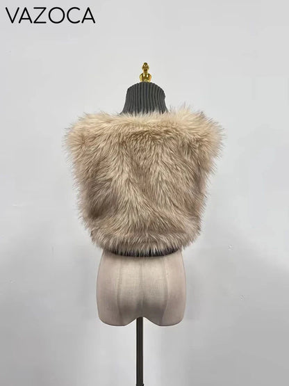 Fur Luxurious Crop Vest