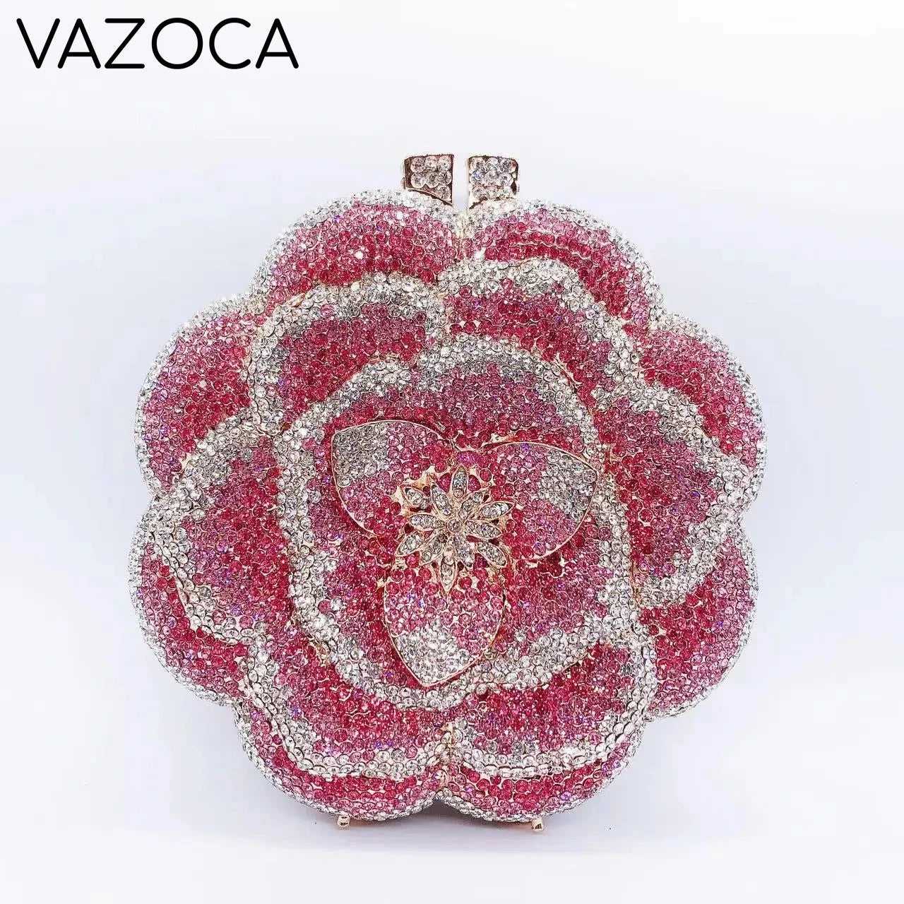 Floral Crystal Clutch Purse