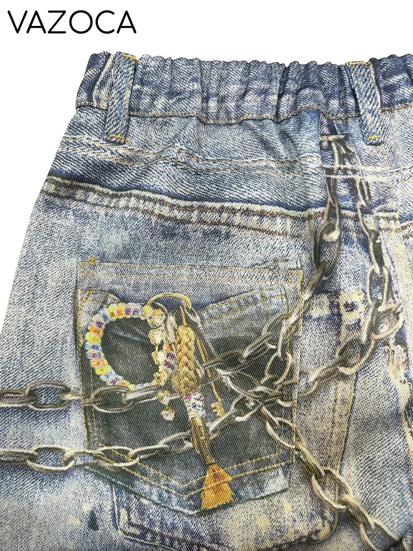 Leather 3D Print Pants