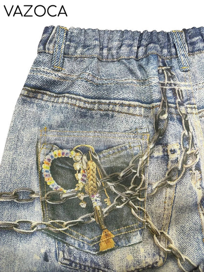Leather 3D Print Pants