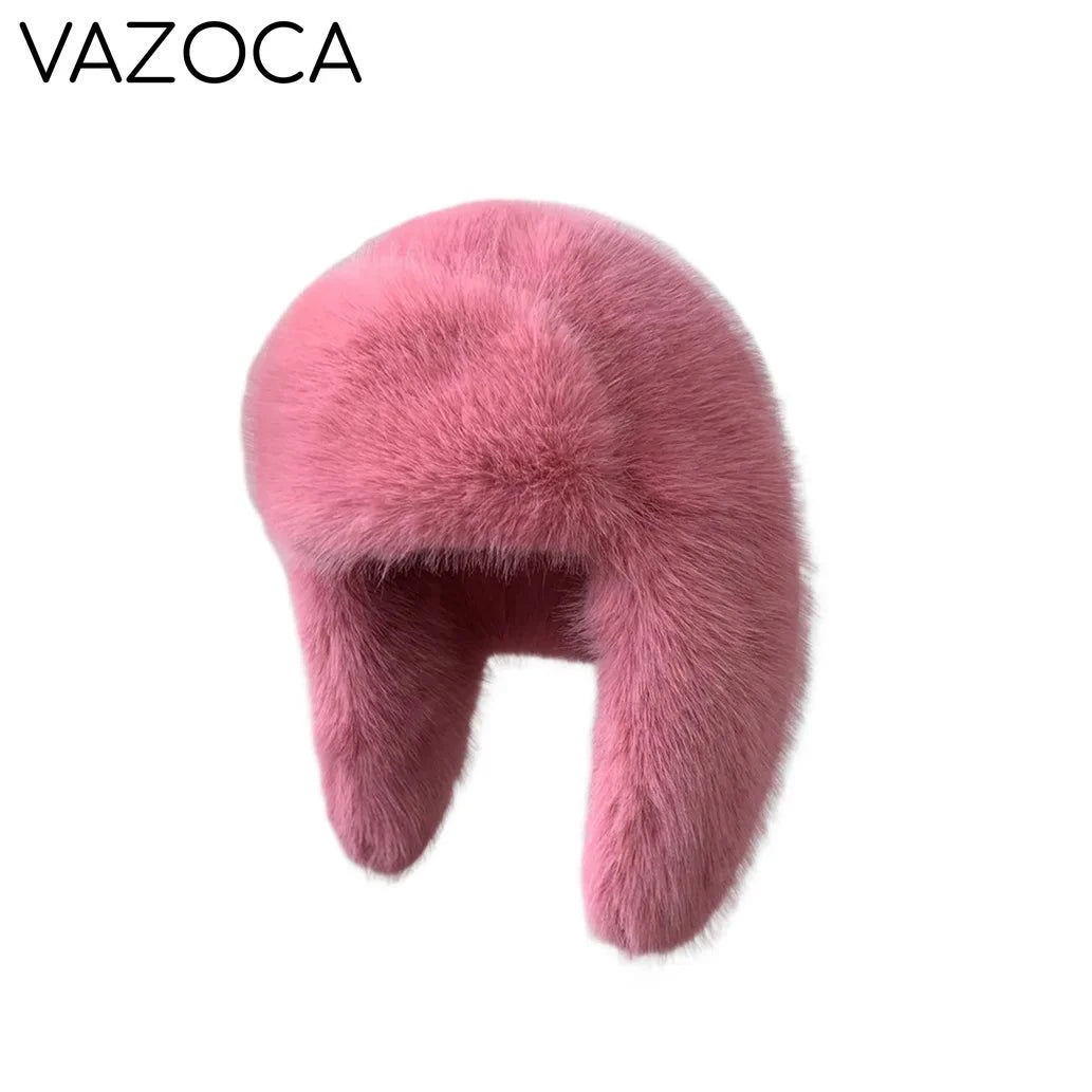 Plush Earflap Fur Hat