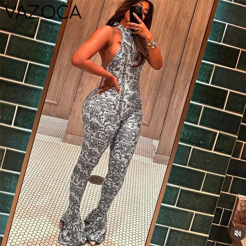 Halter Flare Jumpsuit