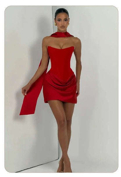 Sadie Satin Corset Mini Dress