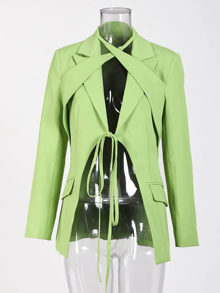 Malika Lace-up Blazer