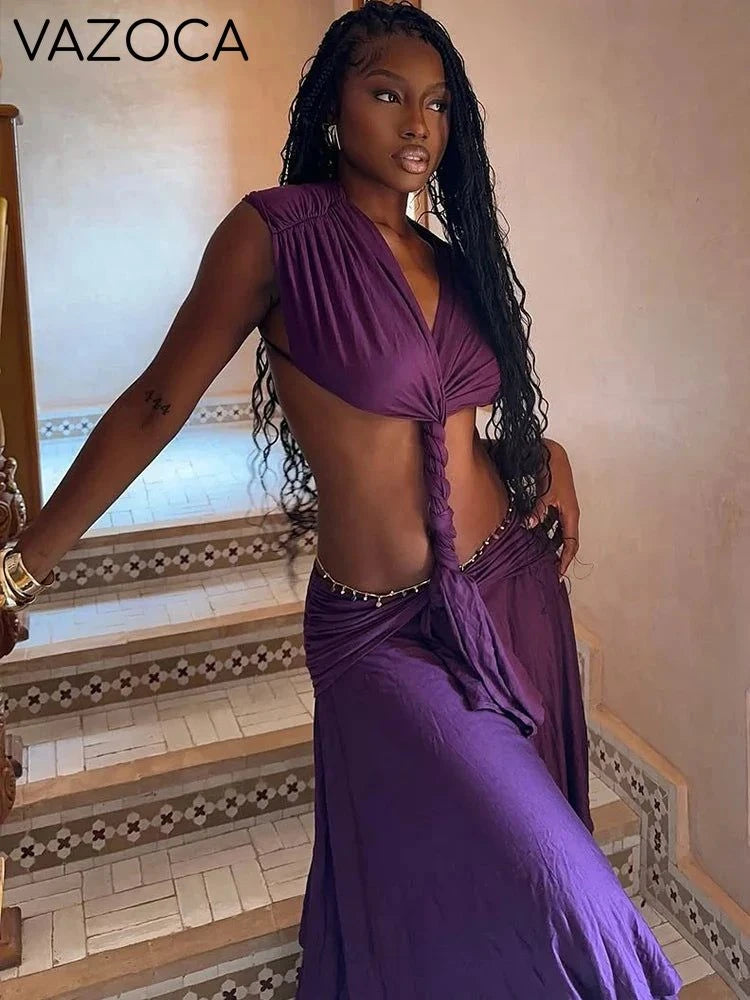 Tyra Backless Midi Dress