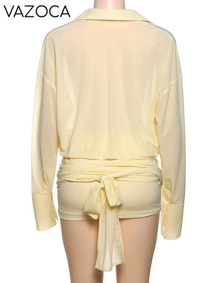 Amelia Sheer Shirt Mini Dress