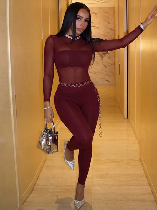 Liana Mesh Pants Set