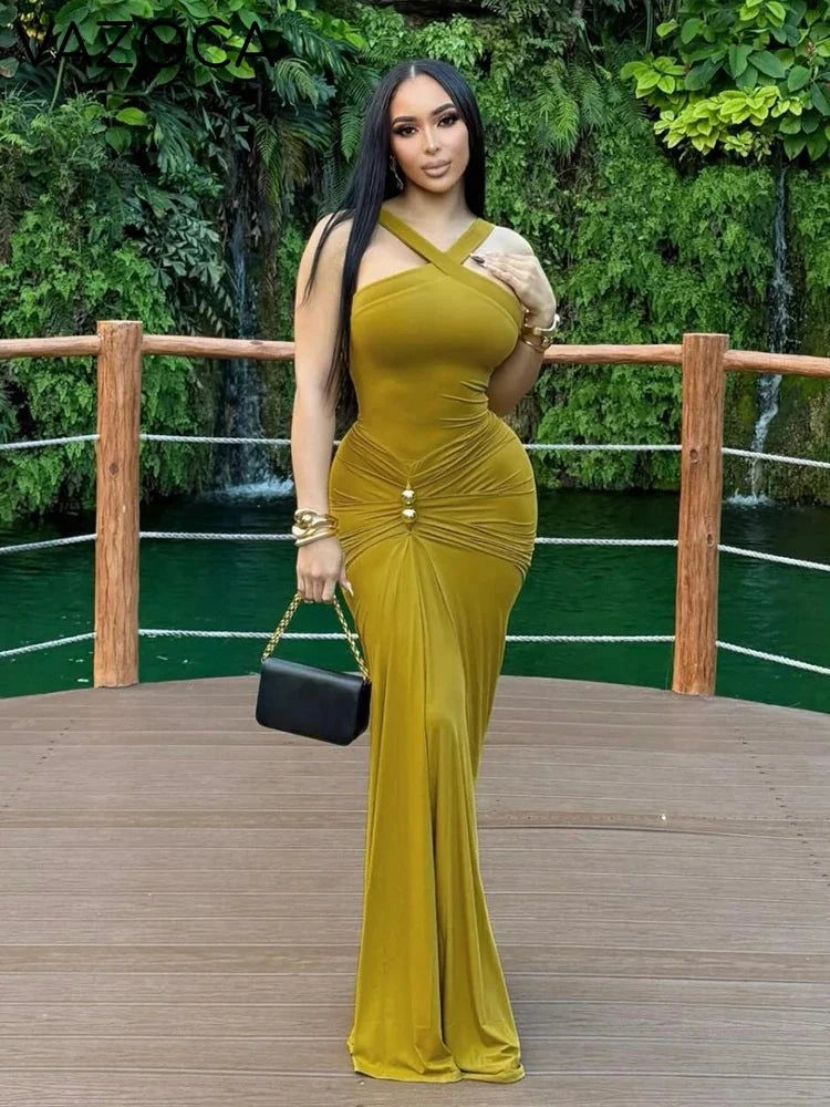 Elizabeth Bodycon Maxi Dress green