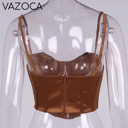 Satin Bustier Corset Top