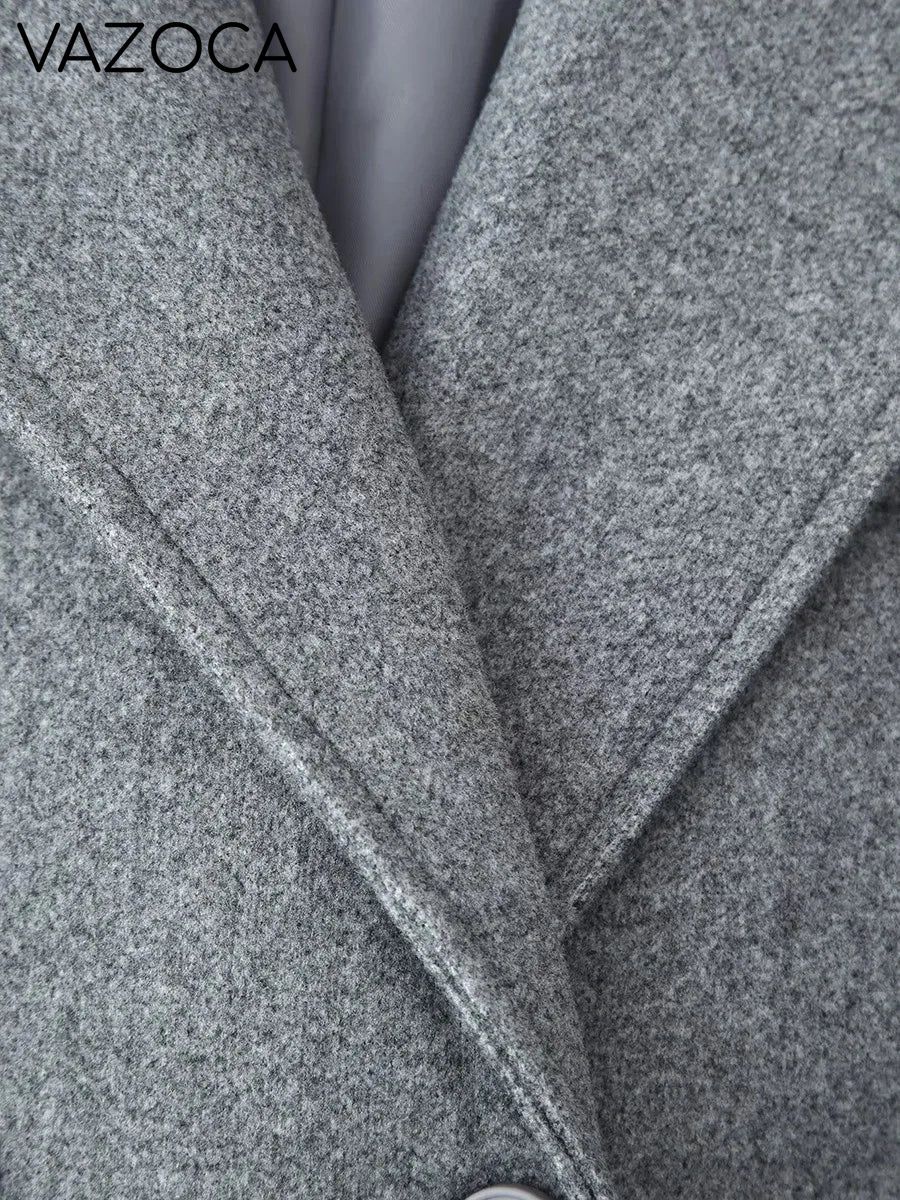 Wool Tassel Hem Coat