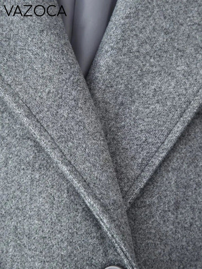 Wool Tassel Hem Coat