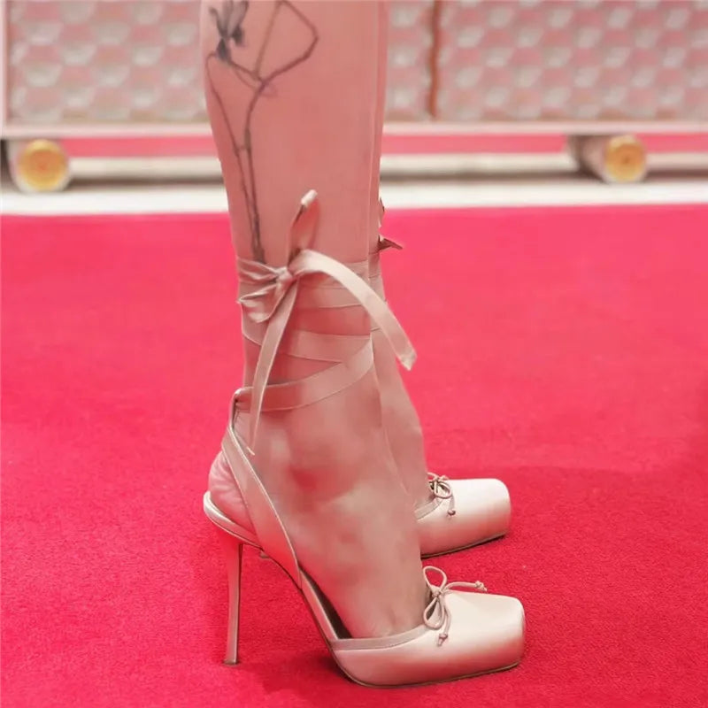 Butterfly-Knot High Heels