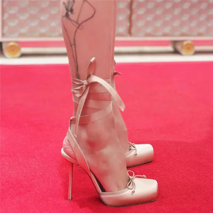 Butterfly-Knot High Heels