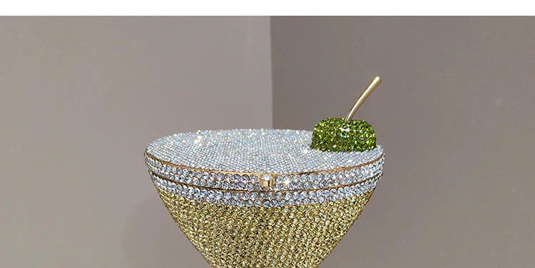 Cherry Goblet Rhinestone Clutch Bag