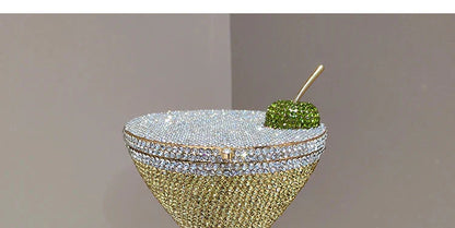 Cherry Goblet Rhinestone Clutch Bag