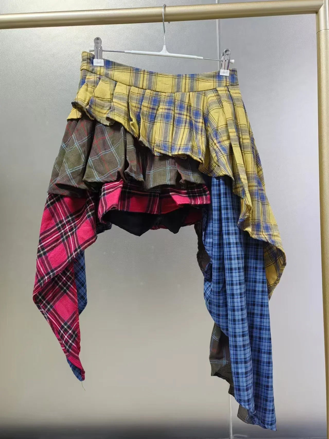 She Plaid High Waist Skirt