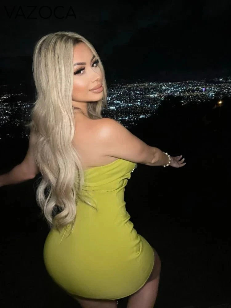 Raina Crystal Bandage Mini Dress