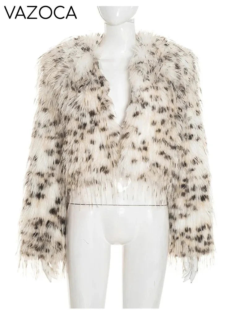 Leopard Fur Plush Coat