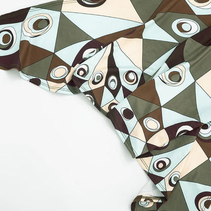 Geometric Print Pants Set