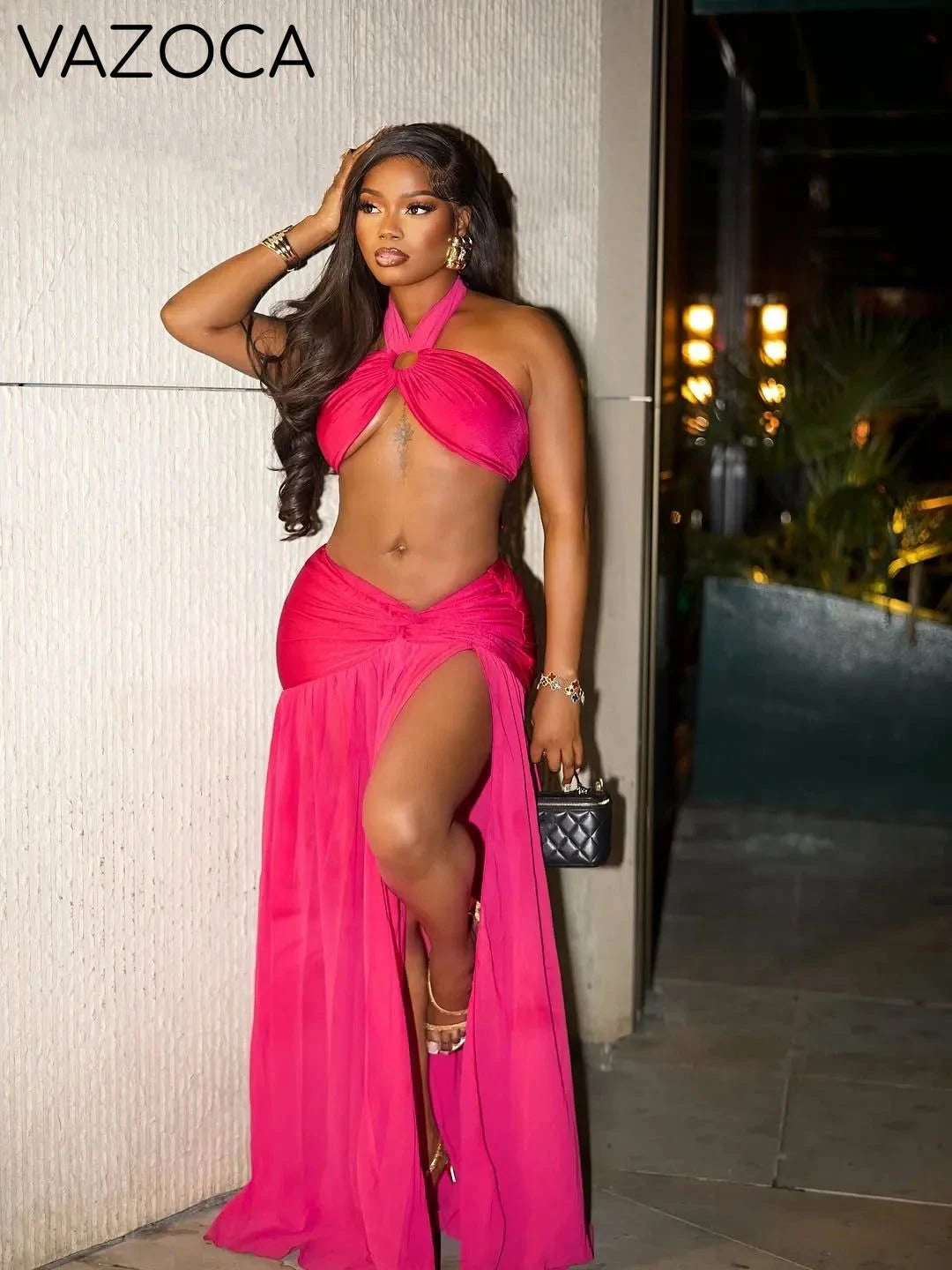 Belle Ruched Maxi Skirt Set