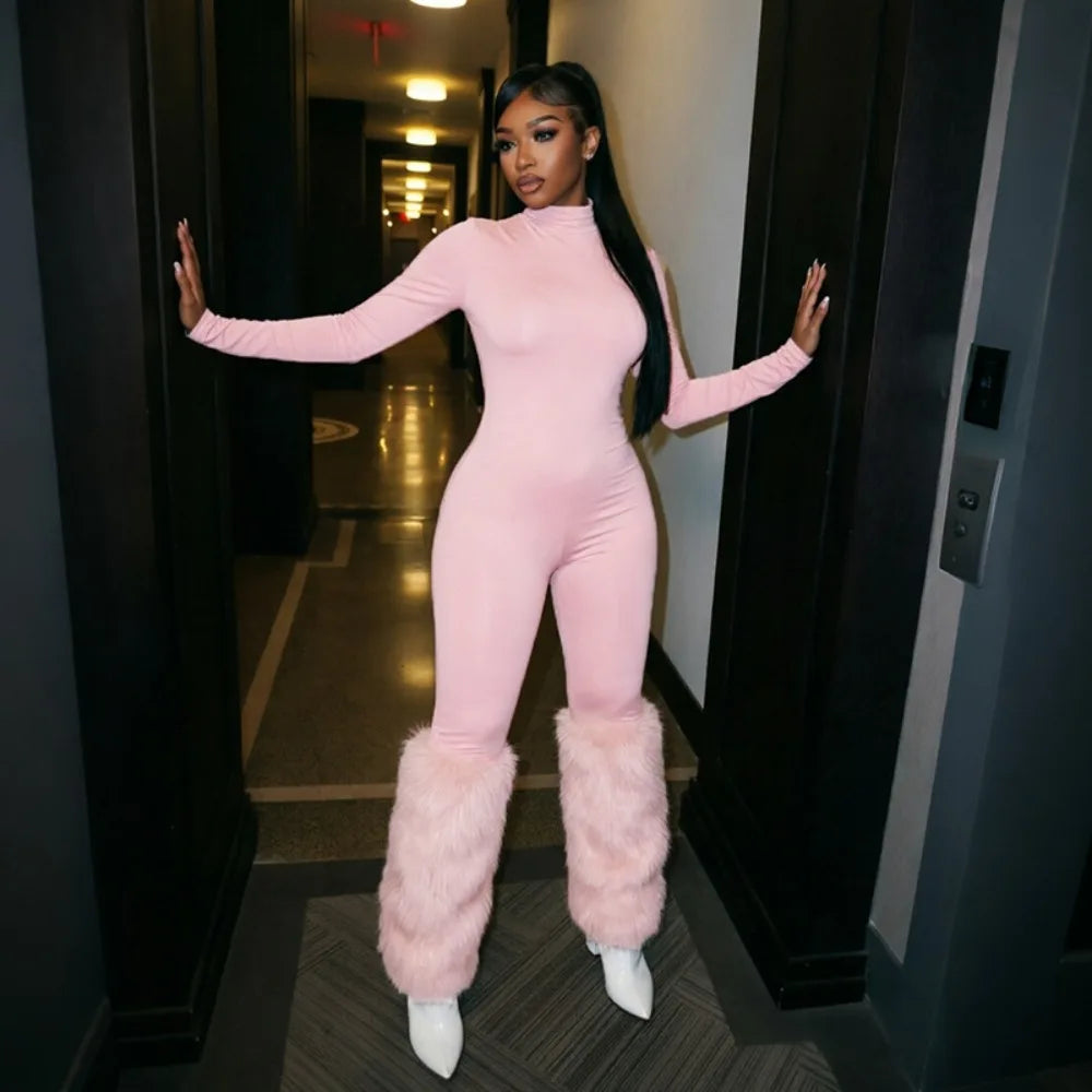 Solange Fur Jumpsuit