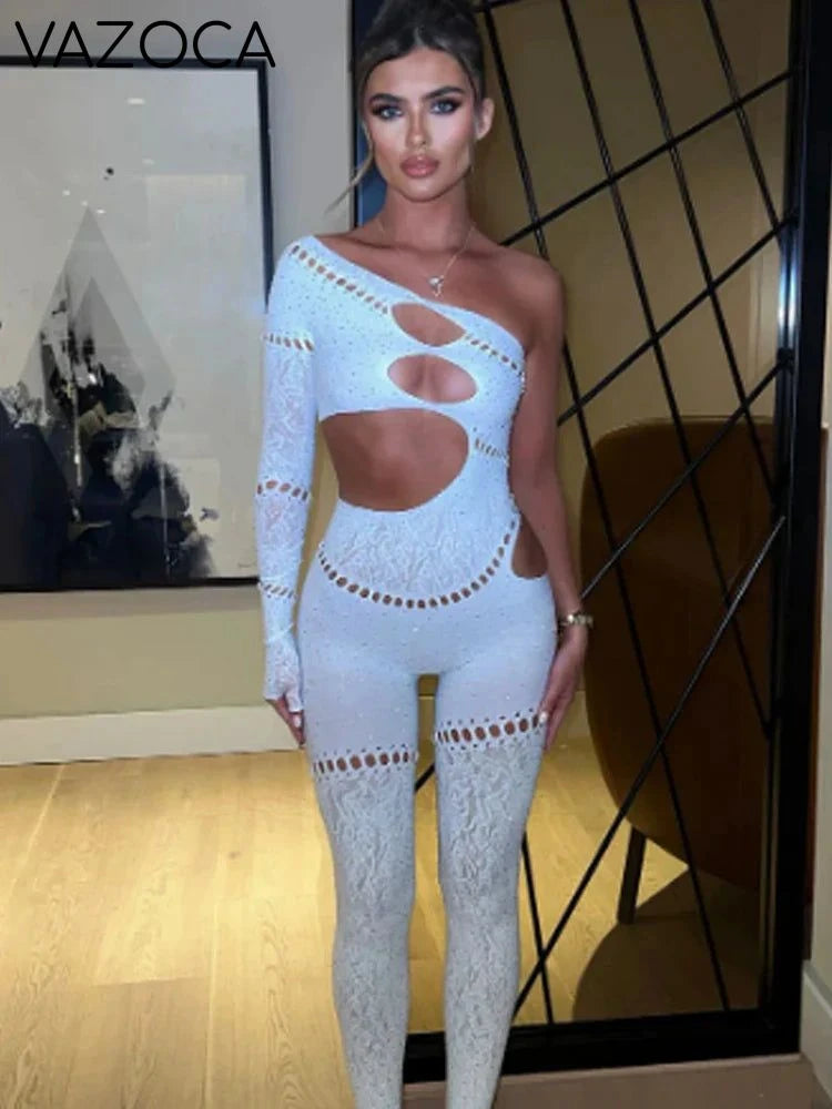 Pure Shine Rhinestone Jumpsuit