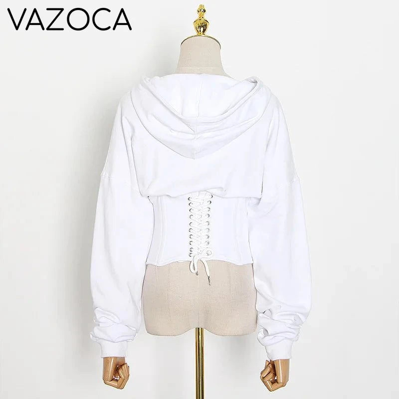 Hoodie Bandage Corset Jacket