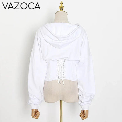 Hoodie Bandage Corset Jacket