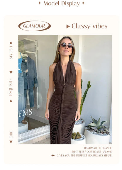 Maria Ruched Maxi Dress