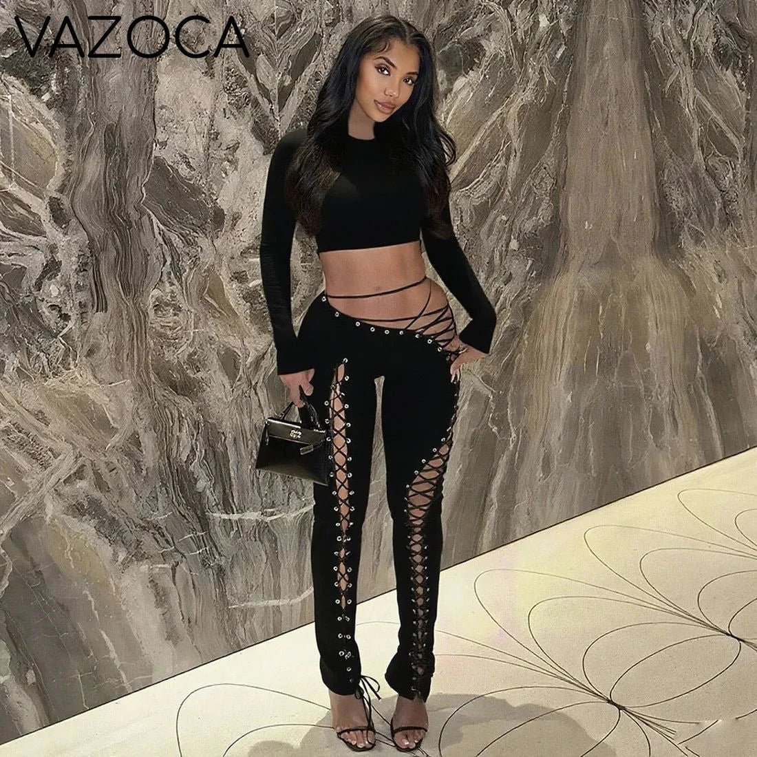 Strappy Lace-Up Autumn Set