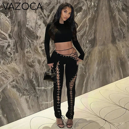 Strappy Lace-Up Autumn Set