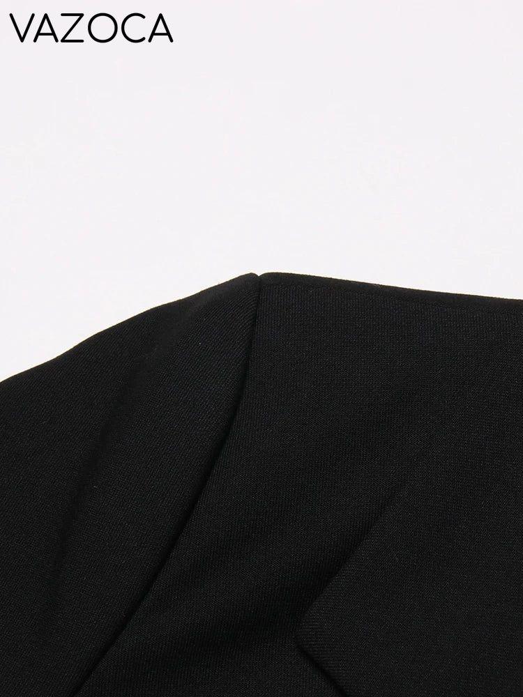 Notched Collar Belt Temperament Blazer