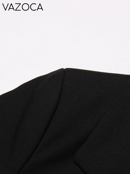 Notched Collar Belt Temperament Blazer