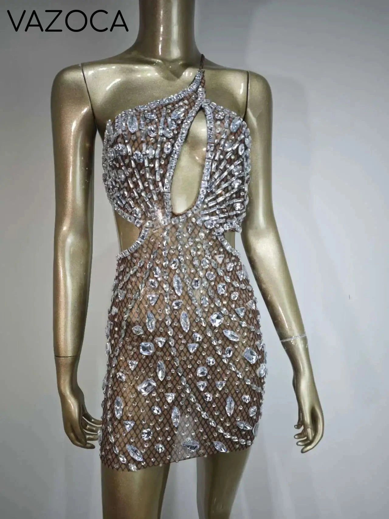 Anaya Mesh Sequins Mini Dress