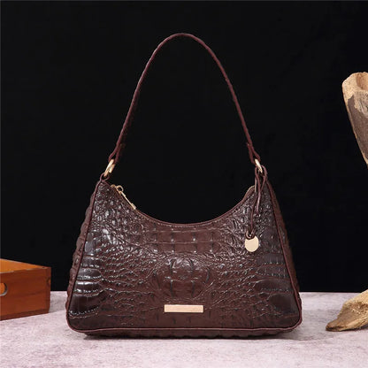 Reptile Luxe Shoulder Handbag