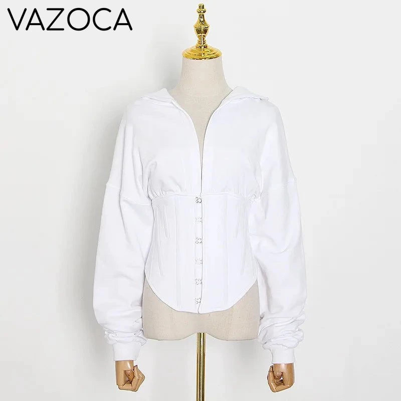 Hoodie Bandage Corset Jacket