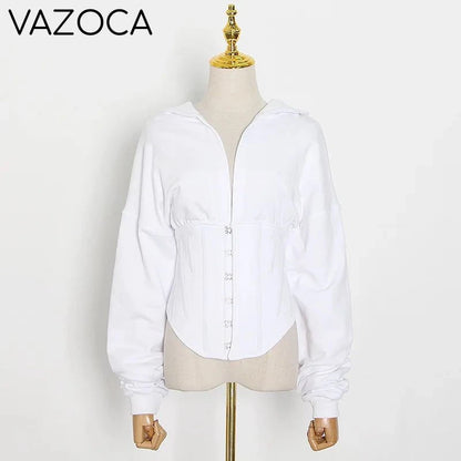 Hoodie Bandage Corset Jacket
