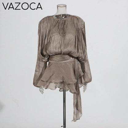 Maritza Tunic Mini Dress MAROON