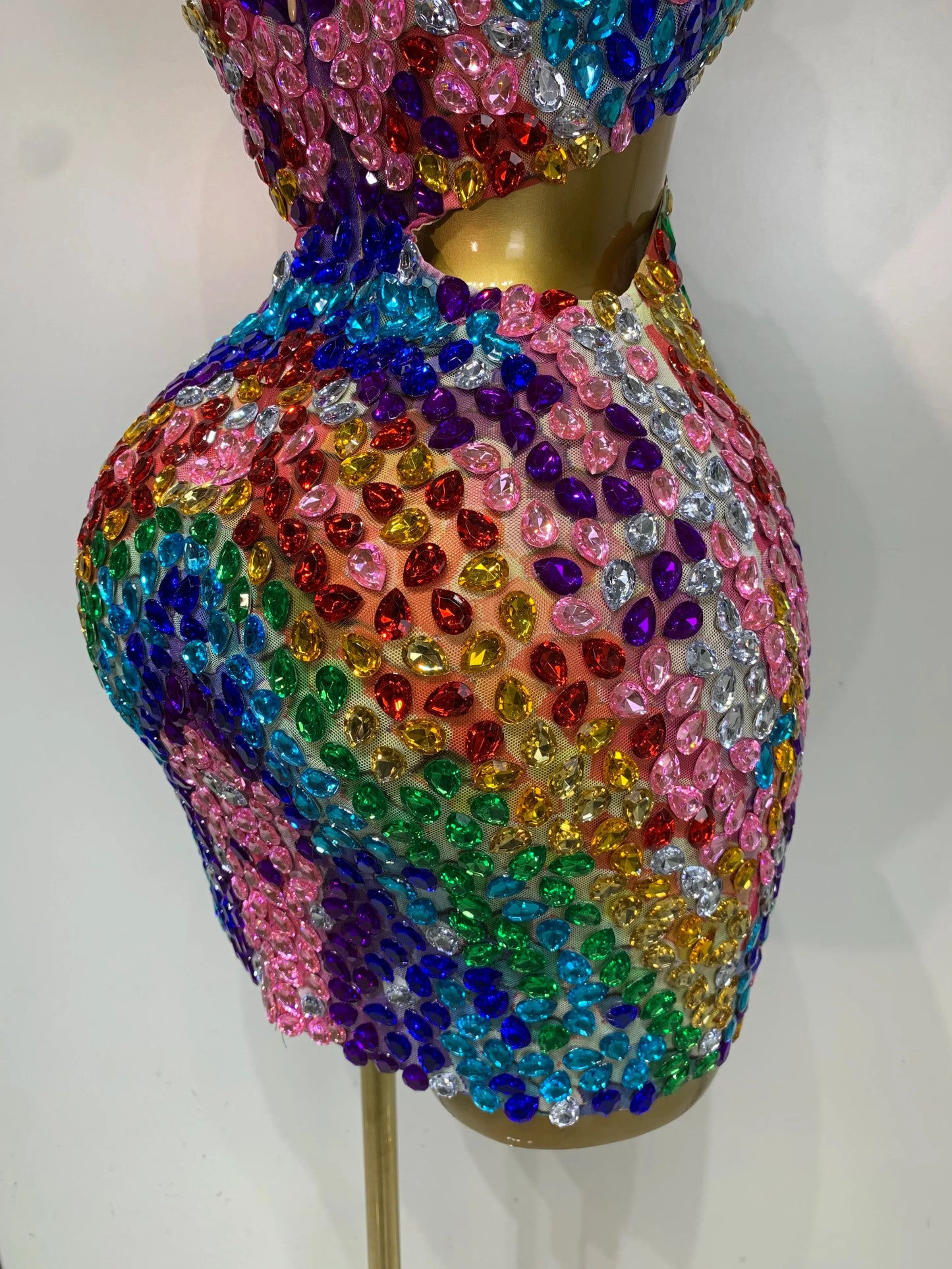 Amleia Rhinestone Mini Dress