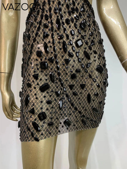 Anaya Mesh Sequins Mini Dress