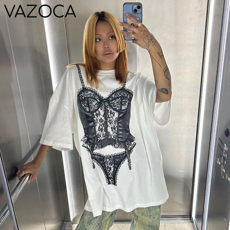 Long Printed Lingerie Shirt