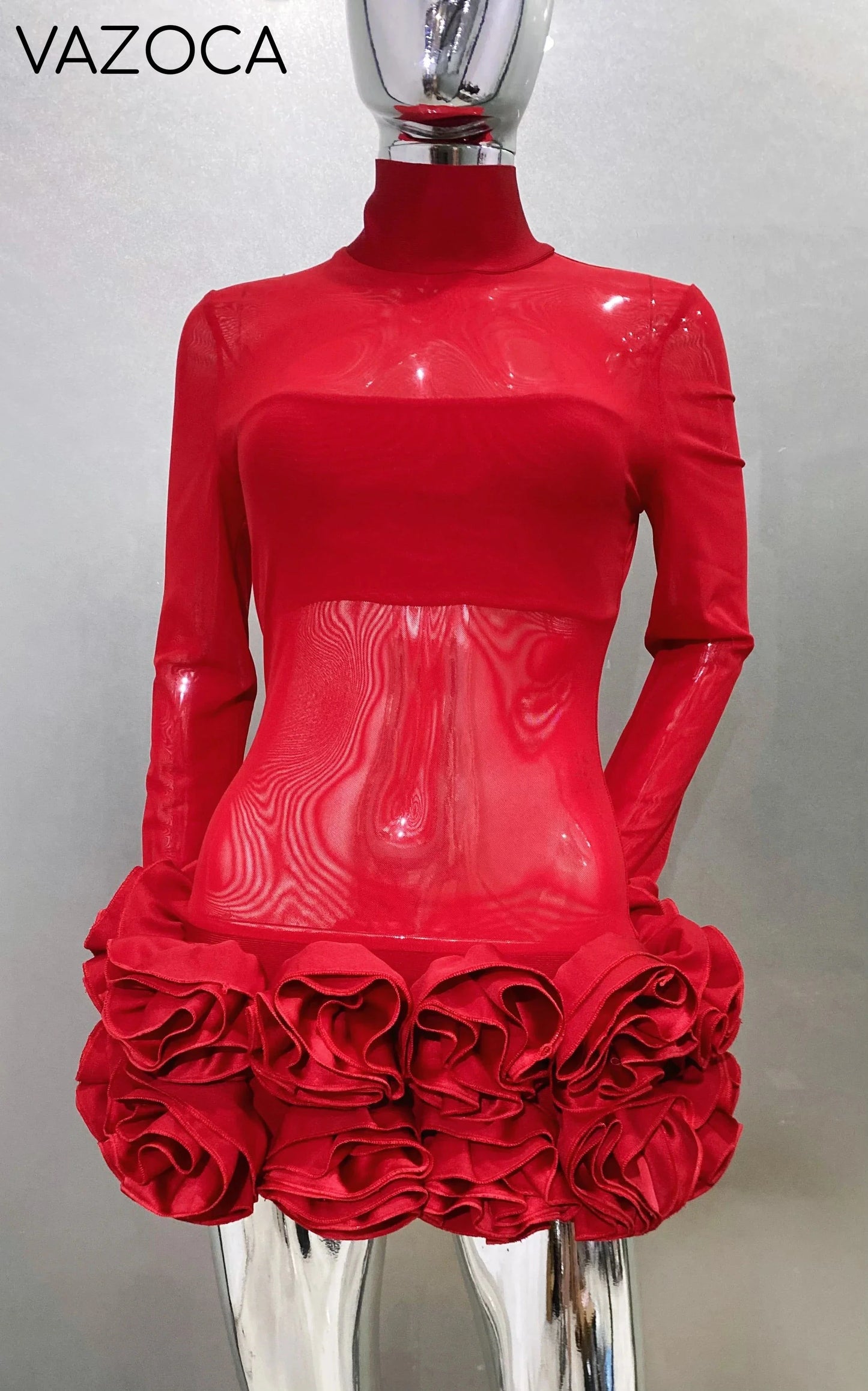 Scarlet Mesh Bandage Dress