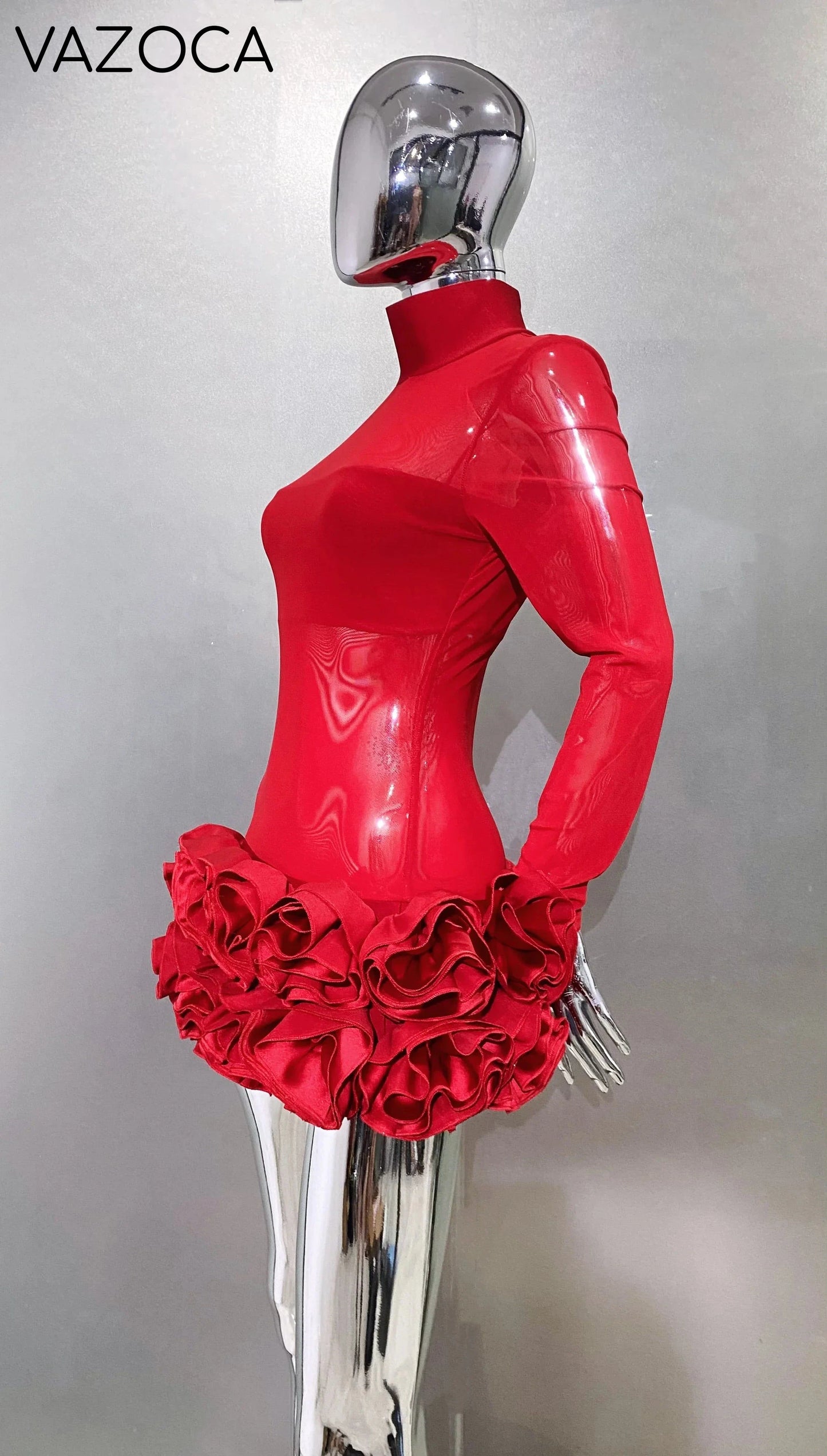 Scarlet Mesh Bandage Dress
