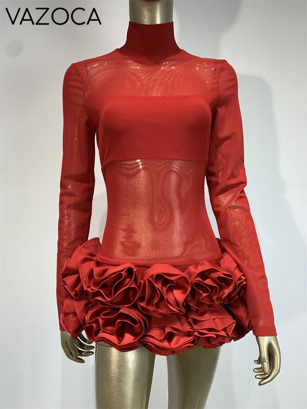 Scarlet Mesh Bandage Dress