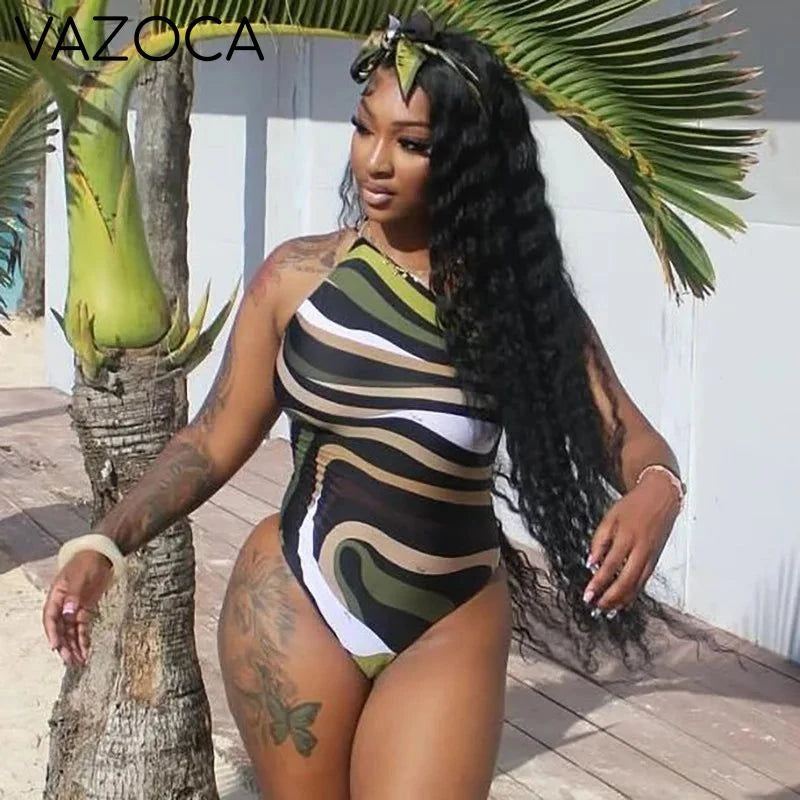 Swirl One-Shoulder Bodysuit