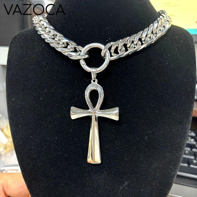 Cross Pendant Choker F
